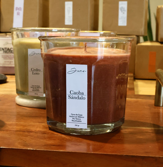 Vela Aromática Caoba-Sándalo 250g