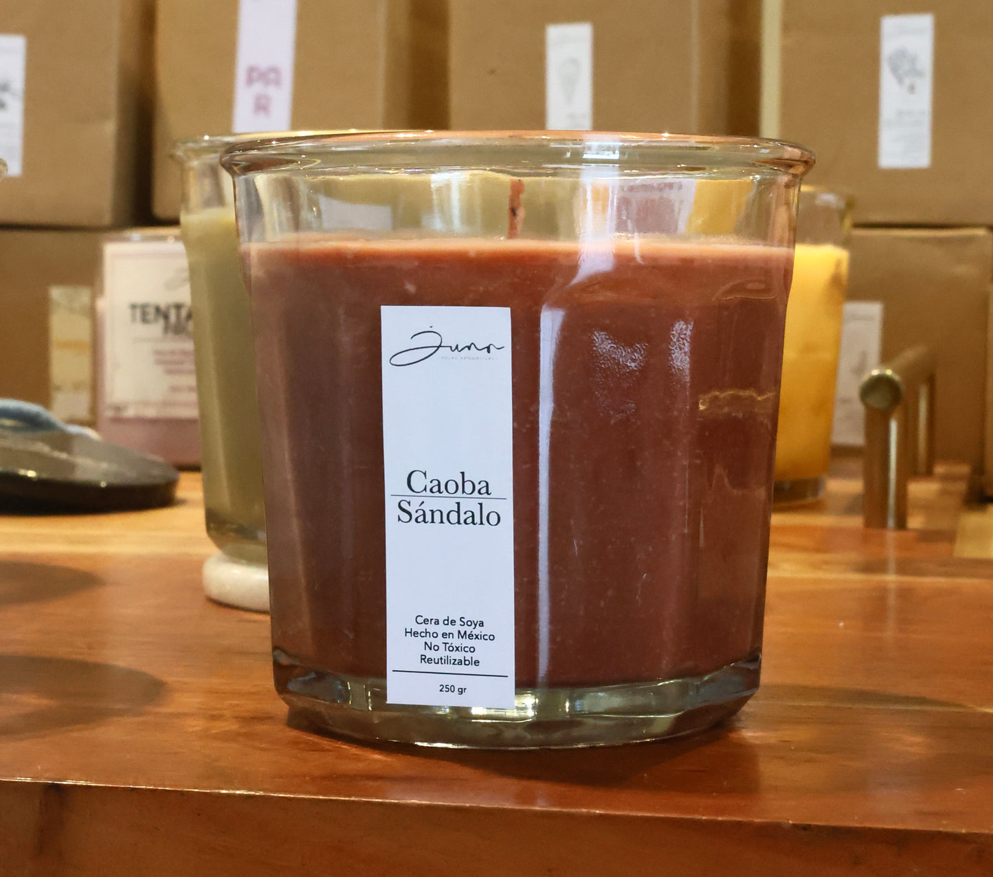 Vela Aromática Caoba-Sándalo 250g