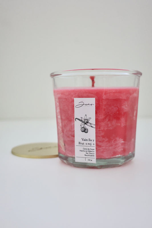 Vela Aromática Vainilla y Frutos Rojos 250gr